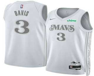 Men%27s Dallas Mavericks #3 Anthony Davis White 2025 City Edition Stitched Jersey Dzhi
